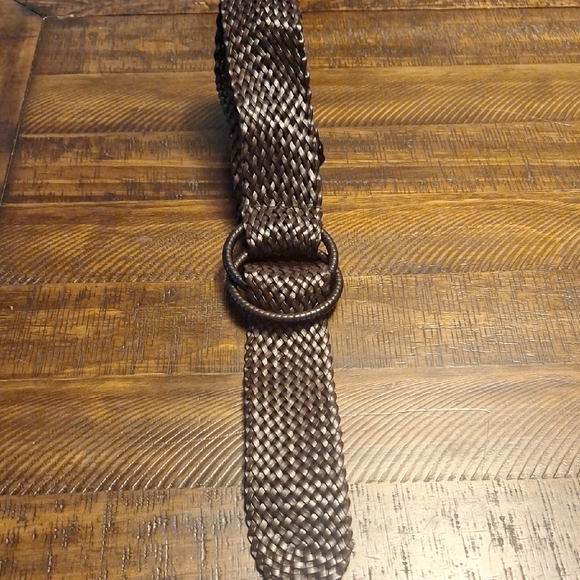 Woven Brown Belt with Ring Buckle - Picture 1 of 6